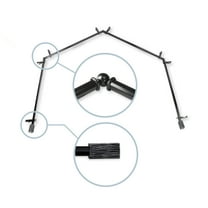 Domovina Wood 13/16" 4 Sided Bay Window Single Curtain Rod-Color:Black