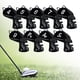 thumbnail image 1 of Cubiertas impermeables para cabeza de palo de Golf Macarena 9 piezas de hierro negro Fundas para cabezas de golf, 1 of 8
