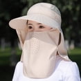 thumbnail image 3 of Sun Hat Woman Summer Women's UV Protection Cap Outdoor Travel Cycling Face Mask Hat Shawl Hats Windproof Removable Tea Picking Women's UPF+50 Sun Visor Detachable Flap Hat Foldable Wide Brimmed, 3 of 7