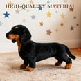 thumbnail image 4 of Hard-Frame Dachshund Plush Toy, Hollow Sausage Dog Figure with Soft Velvet Cover, Standing/Sitting Pose Animal Decor for Shelf & Gift Giving, 4 of 10