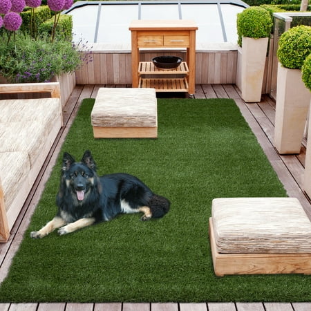 Sweet Home Stores Meadowland Indoor/Outdoor Artificial Green Lawn Grass Turf Area or Runner