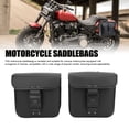 thumbnail image 3 of Alforjas Para Motocicleta, 2 Piezas, 7,4 L, Exterior De Cuero De PU, Gran Espacio De Almacenamiento, Bolsas Laterales Para Motocicleta Con Cuerda Para Guardar Llaves Y Botellas De, 3 of 7