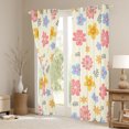 thumbnail image 3 of jejeloiu Cute Flower Daisy Curtains Pack of 2 (42x84 Each),Rustic Floral Curtains Blackout,Yellow Blue Pink Bedroom Curtains For Girls,Luxury Bedroom Decor, 3 of 6