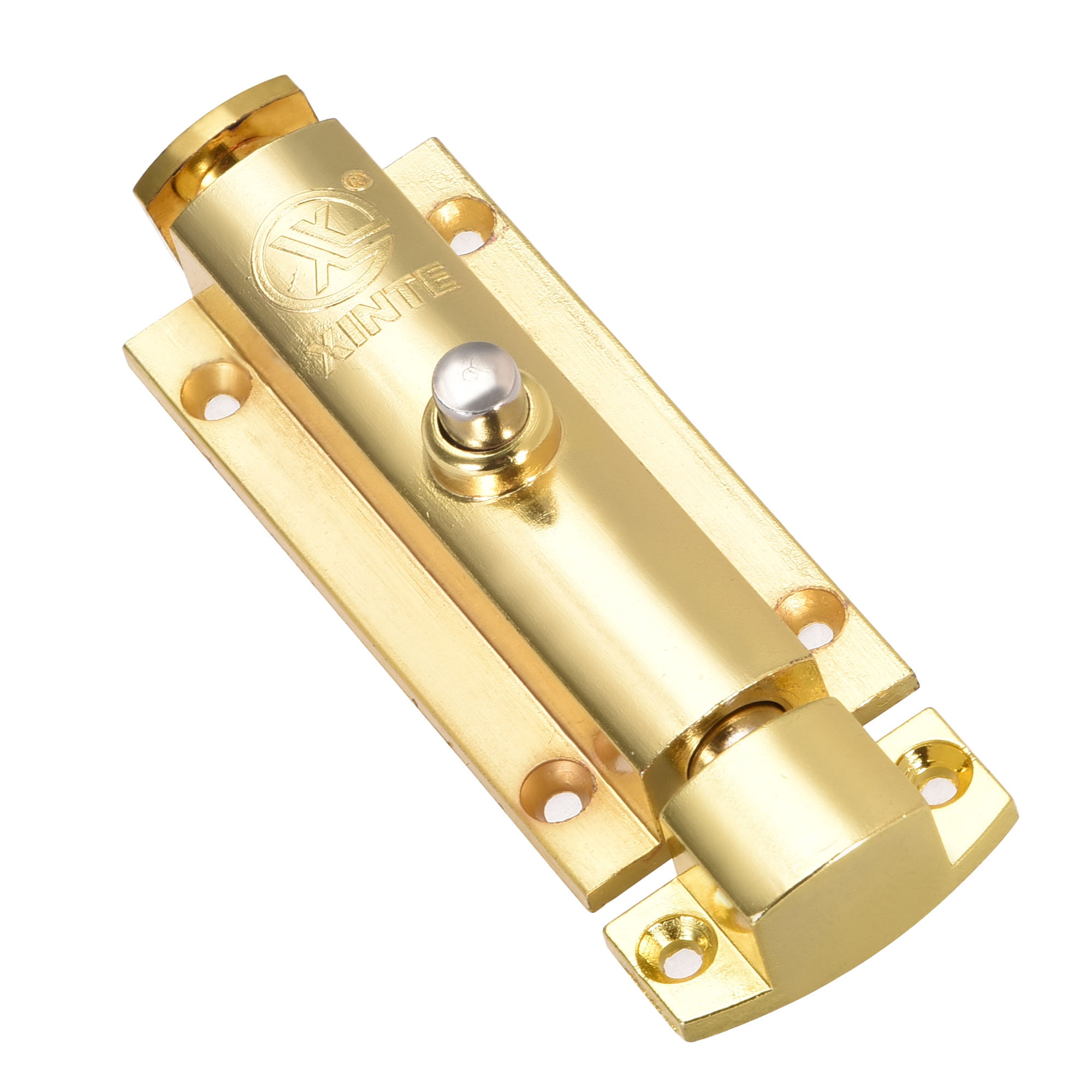 3 Pcs Golden 4-inch Zinc Alloy Door Latch Spring Sliding Lock Barrel Bolt 