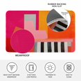 thumbnail image 4 of Pink Orange Doormat Outdoor Entrance 18"x30", Geometric Modern Abstract Oil Painting Absorb Moisture Dirt Door Mats, Non-Slip Rubber Backing Floor Mats Indoor, Low-Profile Front Door Rugs, 4 of 9