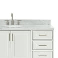 thumbnail image 4 of Ariel Stafford 61 Inch Single Oval Sink Vanity With Carrara White Marble Countertop W/0.75" Edge In White, 4 of 11