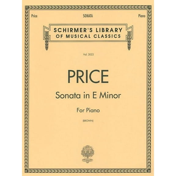 Schirmer's Library of Musical Classics Sonata in E Minor: Schirmer Library of Classics Volume 2023 Nfmc 2024-2028 Selection Piano Solo, Book 2023, (Paperback)