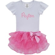 Personalized My Name Embroidered Toddler Tutu Shirt
