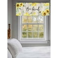 thumbnail image 3 of Valances for Windows Sunflower Bee Kind Rod Pocket Cafe Window Treatments Valance Curtains for Kitchen Bathroom Laundry Basement Windows 60"x18", 3 of 9