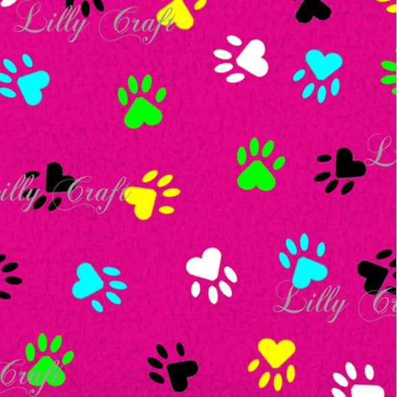 Dog Print Fleece Fabric