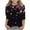 Black, variant on Girls Black Tee Shirt Round Neck Tee Shirt Flower Print Tunic Shirt Elegant Tshirt Shirt Dressy Blouse