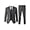 Grey, variant on Mosedou 3PCS Kids Suit Boys Tweed Herringbone Suit Slim Fit Casual Tuxedos Two Button Jacket,Pants,Vest, Prom Party Wedding Tuxedo
