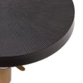 thumbnail image 6 of Kate and Laurel Engles Traditional Adjustable-Height Pedestal Drink Table, 10 x 10 x 30, Antique Brass and Black, Vintage Round Indoor Metal Plant Stand with Embossed Sunburst Pattern, 6 of 10