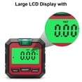 thumbnail image 2 of JTWEEN Electronic Digital Level Box Protractor High Accuracy Angle Finder Gauge 4x90°Measuring Range Level Inclinometer with Magnetic Base for Woodworking Car Repair Construction, 2 of 10