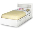 thumbnail image 1 of Sparkling  Twin Mate's Bed & Bookcase Headboard, 1 of 1