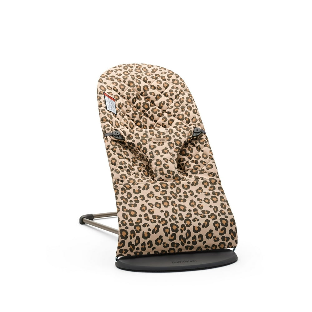 Baby Bjorn Bouncer Bliss, Quilted Cotton Beige Leopard