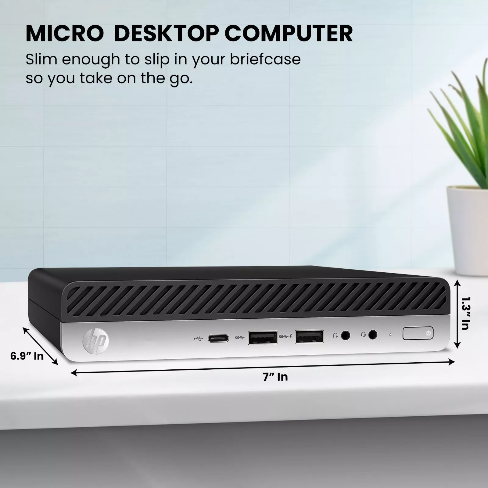 Restored HP EliteDesk G3 Mini Desktop PC Intel Quad-Core i5-6500T, 16GB Ram, 512GB SSD, Built-in WiFi, Windows 11 Pro (Refurbished)