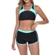 thumbnail image 2 of Trajes de baño tankini para mujer Traje de baño deportivo de dos piezas con cuello redondo y tirantes a juego para mujer Traje de baño de dos piezas para mujer Trajes de baño tankini para mujer, 2 of 7