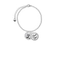 thumbnail image 2 of Delight Jewelry Silvertone Large Script Letter - Z - 3/4'' Disc - Domed Thank You Charm Bracelet, 6"+2", 2 of 5