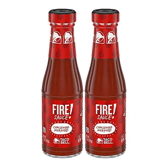 Taco Bell Fire Sauce, 7.5 oz Bottle ( 2 Pack )