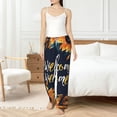 thumbnail image 4 of Salouo Sunflower Welcome A Print Women's Pajama Pants Casual Loose Sweatpants PJs Flowy Pants Drawstring Palazzo for Women Wide Leg Pants Lounge Pajama -XX-Large, 4 of 8