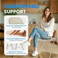 thumbnail image 3 of Simple Deluxe 4 Pack Folding Chairs with Leather Padded Seats, Portable Foldable Commercial Seat with Steel Frame for Parties, Home, Office, Indoor and Outdoor Events, Kahki, 3 of 7