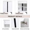 thumbnail image 3 of 24" Bathroom Vanity with Ceramic Sink, Plywood Freestanding Bathroom Storage Cabinet with 2 Doors for Bathroom, White, 3 of 7