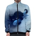 thumbnail image 4 of Chaqueta con estampado 3D de gato para hombre y mujer, estilo Harajuku, hip hop, sudaderas con capucha de nuevo estilo, sudadera informal con cuello alto y cremallera, ropa para hombre, chaquetas, 4 of 5