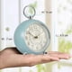 thumbnail image 2 of Silent bedside clock non-ticking desk clock analog alarm clock bedroom retro alarm clock simple loud retro alarm clock, ice blue with bright display, 2 of 5