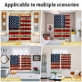 thumbnail image 6 of Vintage American Flag Kitchen Curtains 96 Inch Length, Blue Star Red Striped Wooden Grommet Top Bedroom Living Room Curtains, Light Filtering Cafe Curtain Drapes 2 Panels Set 104''x96'', 6 of 9