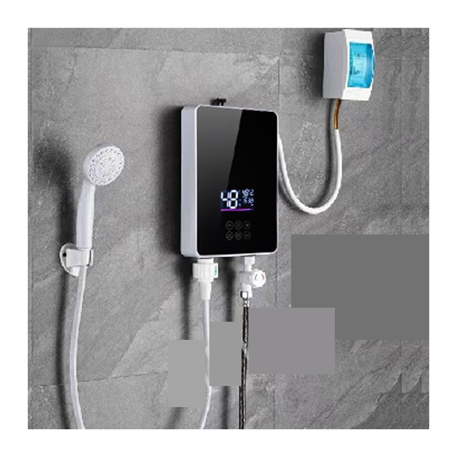 Instant Water Heater Shower Bathroom Faucet Hot Water Heater 6000W Digital Display For Country House Cottage Hotel Kitchen ,Energy Saving