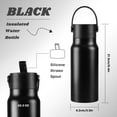 thumbnail image 6 of FGY Bluetooth Speaker Bottle 20oz Black 304 Stainless Steel Water Bottle with Rechargeable Speaker & RGB Lighting, 6 of 6