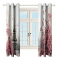thumbnail image 3 of Eiffel Tower Window Curtain Panels Grommet Blackout Curtains Blackout Curtains for Living Room, 3 of 7
