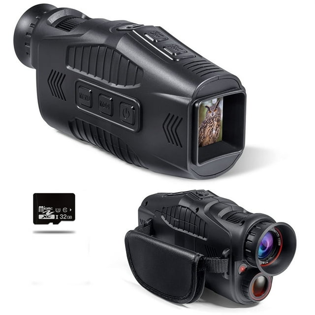 1080P HD Monocular Night Vision Device Rechargeable Infrared 5x Digital Zoom Goggles Camping Telescope Outdoor Recording