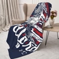 thumbnail image 3 of Fuzoiu Mallard Duck With American Flag Print Flannel Throw Blanket,Light Weight Warm Decorative,Throw Blanket Cover for Sofa, Couch, Bedroom,Travel-80"x60", 3 of 6