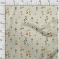 thumbnail image 3 of oneOone Cotton Cambric Pastel Gray Fabric Floral Retro Quilting Supplies Print Sewing Fabric By The Yard 56 Inch Wide, 3 of 4