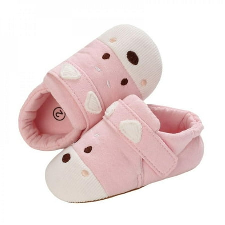 

SweetCandy 1 Pair Fashion Cotton Cloth Cartoon Baby Boy Girls Shoes Toddler Moccasins 0-18M Non-slip Soft Bottom Shoes