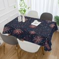 thumbnail image 2 of Yayeee Tablecloths 54" x 54" Rectangle Wrinkle Resistant Party Table Cover, Red and White Fireworks Pattern, 2 of 8
