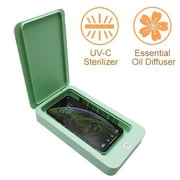 UV Light Sanitizer, Universal Cell Phone Sterilizer, Phone Cleaner with Aromatherapy Function for iOS Android Mobile Phone Toothbrush Jewelry Watch（Green）