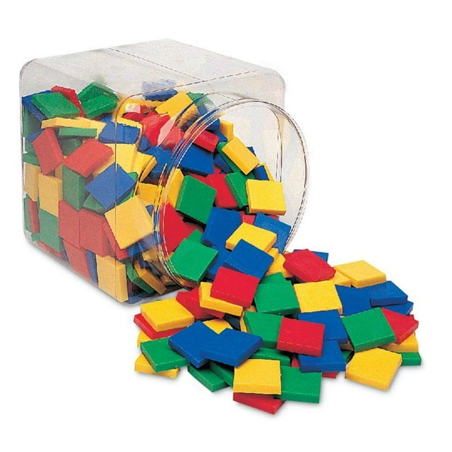 Juego de azulejos cuadrados de colores Toy Learning Resources de 400 unidades, más de 3