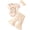 Beige rabbit, variant on WIBACKER 0-18M Newborn Baby Girl Easter Outfits Short Sleeve Shirts with Rabbit Bunny Flared Bell Bottom Pants Set