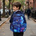 thumbnail image 6 of Chririnla Wolf Pattern Bookbag with Lightweight, Multiple Compartments traspirante 17 Inch School Bag for Outdoor Travel, 6 of 10