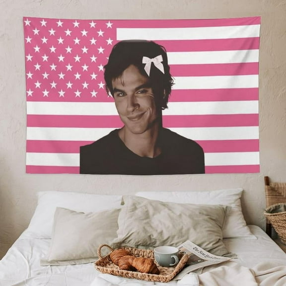 Hot Damon Tapestry Salvatore Flag Poster – Decorative Wall Art for Dormitory, Living Room, Bedroom, Indoor and Outdoor Decoration