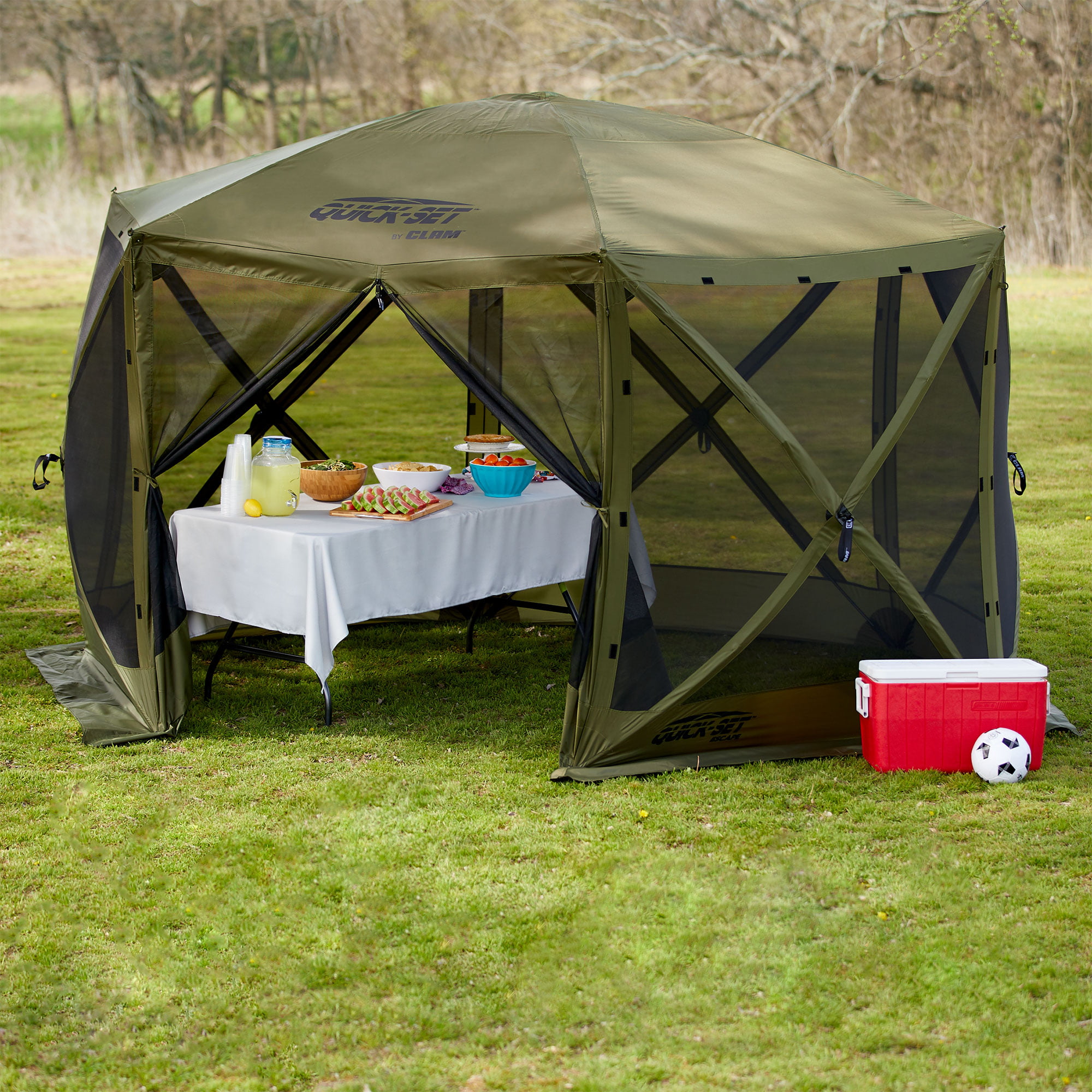 Clam Quick-set Escape 11.5 X 11.5 Ft Portable Pop Up Camping Outdoor Gazebo  Screen Tent Canopy Shelter & Carry Bag With 6 Wind & Sun Panels Accessory :  Target