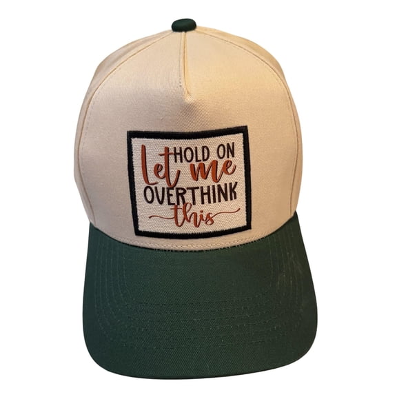 Popfizzy Let Me Overthink This Funny Hat for Men and Women, Fun Adult Humor Cap, Cool Cotton Dad Hat, Funny Gifts for Adults