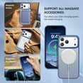 thumbnail image 4 of BENTOBEN Case for iPhone 17 Pro Max 6.9" Compatible with Mag-Safe Metal Frame Slim Tpu Pc Matte Shockproof Light Blue, 4 of 7