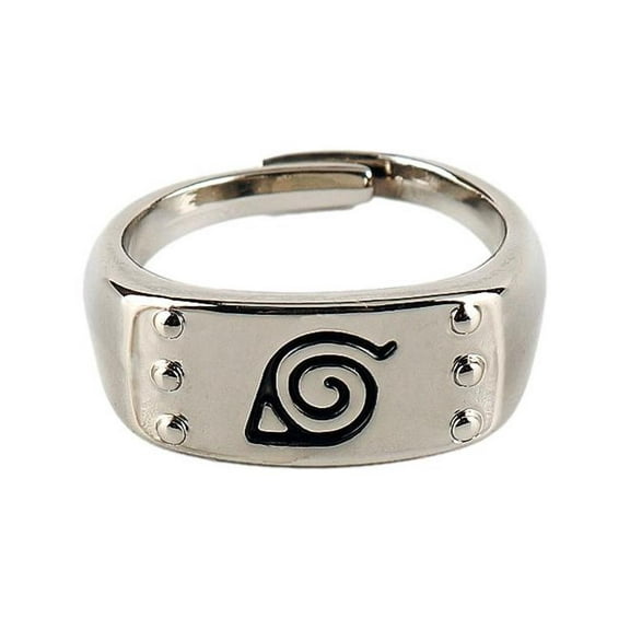 Naruto Logo Silvertone Adjustable Size OSFM Ring