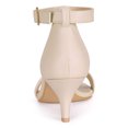 thumbnail image 3 of BLISSFUL STEP Women's Kitten Heel Ankle Strap Open Toe Sandals, 3 of 7