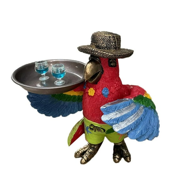 Decoración De Resina Para El Hogar, Bandeja De Vino De Loro Resistente Al Agua, Decoración Artesanal De Resina Para Camarero, Regalos Para Cumpleaños, Inauguración De La Casa Cateissary HA036351-00