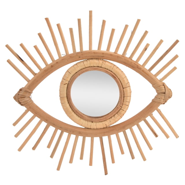 Home Decors,Nordic Makeup Mirror Rattan Bathroom Mirror Glass Mirror Built to Last